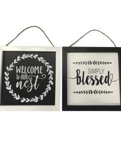 Enchanted Garden™ 10" Wood Square Outdoor Wall Art - Assorted Styles