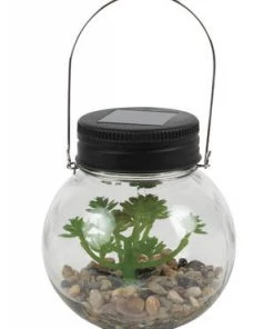 Enchanted Garden™ Artificial Succulent Solar LED Glass Jar - Assorted Styles -Enchanted Garden Sale 2775442 C