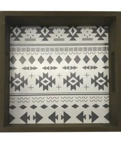 Enchanted Garden™ 11.75" X 6.3" Aztec Printed Wood Tray -Enchanted Garden Sale 2775445 B P