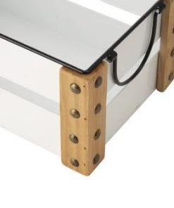 Enchanted Garden™ 12.6" White Metal Enamel Crate -Enchanted Garden Sale 2775448 backview