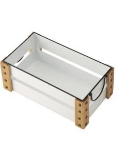 Enchanted Garden™ 12.6" White Metal Enamel Crate -Enchanted Garden Sale 2775448 topview
