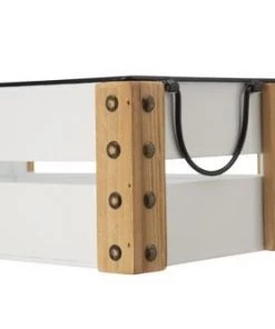 Enchanted Garden™ 15.6" White Metal Enamel Crate -Enchanted Garden Sale 2775449 rightview