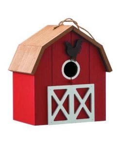 Enchanted Garden 9.5" Wooden Barn Bird House -Enchanted Garden Sale 2775457 leftsideview.jpg