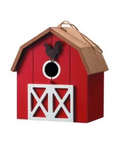 Enchanted Garden 9.5" Wooden Barn Bird House -Enchanted Garden Sale 2775457 rightsideview.jpg