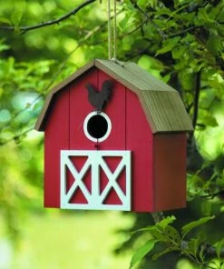 Enchanted Garden 9.5" Wooden Barn Bird House -Enchanted Garden Sale 2775457 scene01.jpg
