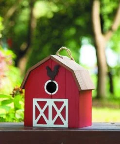 Enchanted Garden 9.5" Wooden Barn Bird House -Enchanted Garden Sale 2775457 scene02.jpg