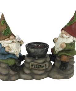 Enchanted Garden™ 11.4" Solar Gnomes Statue