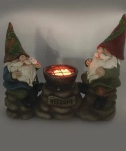 Enchanted Garden™ 11.4" Solar Gnomes Statue -Enchanted Garden Sale 2775495 P AP