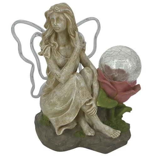 Enchanted Garden™ 8.4" Solar Fairy Statue - Assorted Styles 6 Enchanted Garden™ 8.4" Solar Fairy Statue - Assorted Styles - Image 4