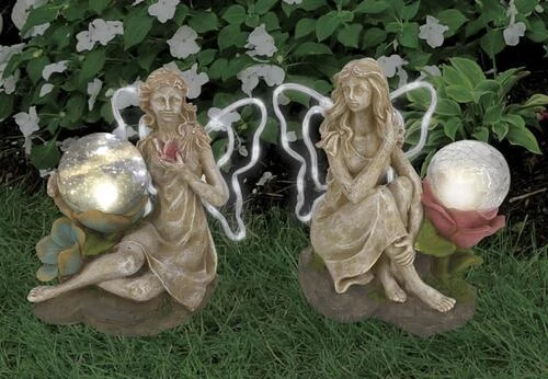 Enchanted Garden™ 8.4" Solar Fairy Statue - Assorted Styles 5 Enchanted Garden™ 8.4" Solar Fairy Statue - Assorted Styles - Image 3