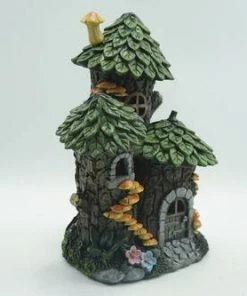 Enchanted Garden™ 12" Resin Solar Tree House Statue -Enchanted Garden Sale 2775502 P RS.jpg