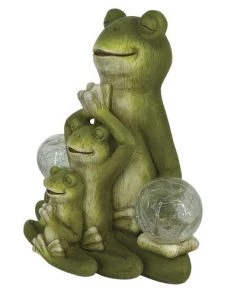 Enchanted Garden™ 11.4" Solar Frog Trio Statue -Enchanted Garden Sale 2775505 P RS