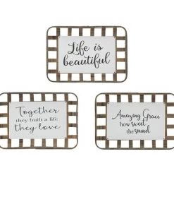 Enchanted Garden™ 20.3" Inspirational Bamboo Basket Outdoor Wall Art - Assorted Styles