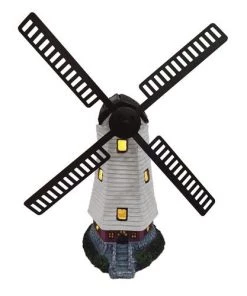 Enchanted Garden™ 14.1" Resin Solar Lighthouse Windmill