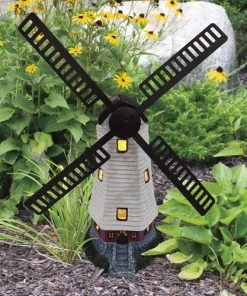 Enchanted Garden™ 14.1" Resin Solar Lighthouse Windmill -Enchanted Garden Sale 2775519 P AP