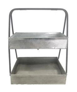 Enchanted Garden™ 2-Tiered Square Metal Tray
