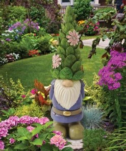 Enchanted Garden™ 30" Gnome Statue -Enchanted Garden Sale 2775531 30in PurpleGnome GreenHat