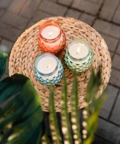 Enchanted Garden™ 9 Oz. Glass Pineapple Jar Citronella Candle - Assorted Colors -Enchanted Garden Sale 2775550 220044