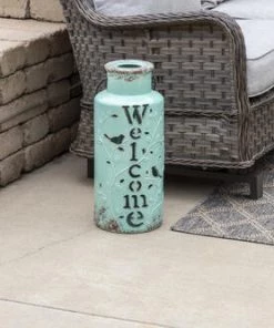 Enchanted Garden™ 19.5" Ceramic Solar Lantern -Enchanted Garden Sale 2775591 PatioFurnitureShoot2