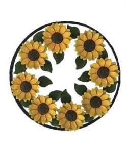 Enchanted Garden™ 21.5" Sunflower Welcome Wheel Outdoor Wall Art