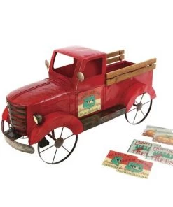 Enchanted Garden™ LED Solar Metal & Wood Antique Truck With 3 Season Magnets