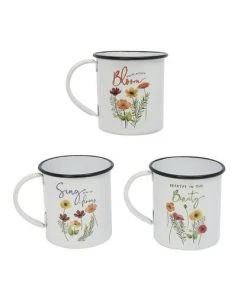 Enchanted Garden™ 8.2" Metal Poppy Decorative Mug - Assorted Styles