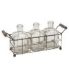 Enchanted Garden™ 15.2" Metal Basket With 3 Glass Bottles -Enchanted Garden Sale 2775653