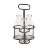 Enchanted Garden™ 12.4" Metal Holder With 3 Glass Bottles -Enchanted Garden Sale 2775654