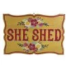 Enchanted Garden™ 15" Wood She Shed Outdoor Wall Art -Enchanted Garden Sale 2775686.2022