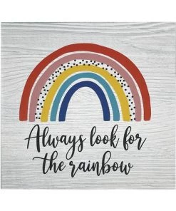 Enchanted Garden™ 6" Wood Rainbow Outdoor Wall Art
