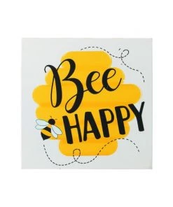 Enchanted Garden 6" Bee Happy Box Outdoor Wall Art