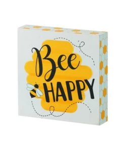 Enchanted Garden 6" Bee Happy Box Outdoor Wall Art -Enchanted Garden Sale 2775701 rightsideview.jpg