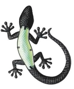 Enchanted Garden™ 18" Metal & Glass Lizard Outdoor Wall Art -Enchanted Garden Sale 2775710 P BK