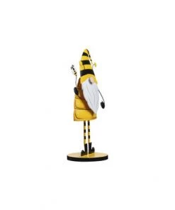 Enchanted Garden 10" Metal Striped Hat Bee Gnome -Enchanted Garden Sale 2775737 leftsideview.jpg
