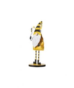 Enchanted Garden 10" Metal Striped Hat Bee Gnome -Enchanted Garden Sale 2775737 rightsideview.jpg