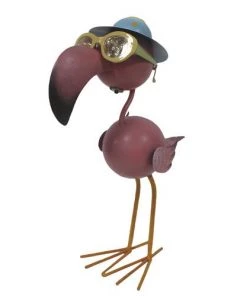 Enchanted Garden 15.75" Solar Flamingo