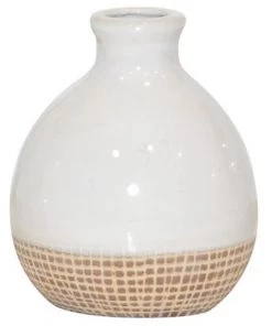 Enchanted Garden™ 5.12" Terracotta And White Vase