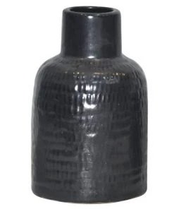 Enchanted Garden™ 7.9" Black Ceramic Vase