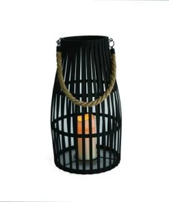 Enchanted Garden™ 17.7" Black Wooden LED Lantern -Enchanted Garden Sale 2775818 P BK1