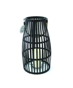 Enchanted Garden™ 17.7" Black Wooden LED Lantern