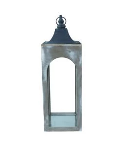 Enchanted Garden™ 29.5" Antique White Wooden LED Lantern -Enchanted Garden Sale 2775827 P BK