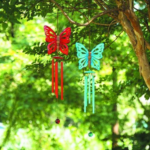 Enchanted Garden 24" Metal Butterfly Wind Chime - Assorted Styles 7 Enchanted Garden 24" Metal Butterfly Wind Chime - Assorted Styles - Image 5