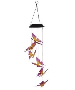 Enchanted Garden® 23.62" Solar Butterfly Wind Chime