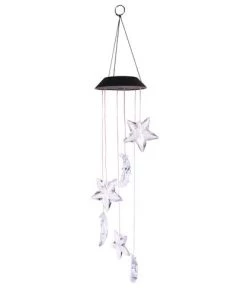 Enchanted Garden® 23.62" Solar Moon & Stars Wind Chime