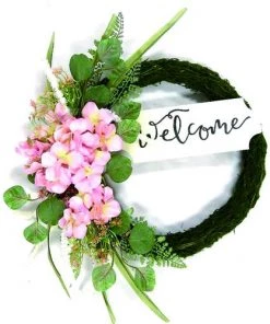 Enchanted Garden™ 22" Welcome Wreath Outdoor Wall Art