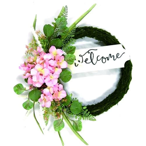 Enchanted Garden™ 22" Welcome Wreath Outdoor Wall Art 3 Enchanted Garden™ 22" Welcome Wreath Outdoor Wall Art