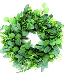 Enchanted Garden™ 22" Eucalyptus Greenery Wreath Outdoor Wall Art