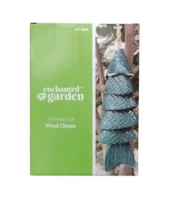 Enchanted Garden® 8.25" Stoneware Green Fish Wind Chime -Enchanted Garden Sale 2775855 P PK