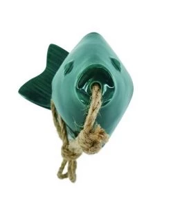 Enchanted Garden® 8.25" Stoneware Green Fish Wind Chime -Enchanted Garden Sale 2775855 P TP