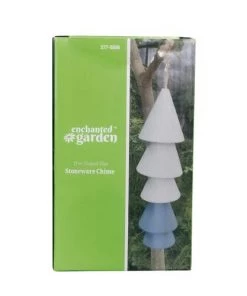 Enchanted Garden® 10.5" Stoneware Blue Tree Shaped Wind Chime -Enchanted Garden Sale 2775856 P PK 1